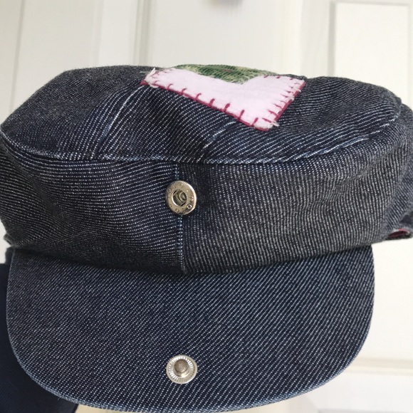 Toddler Girls Embellished Pageboy Denim Hat. - Picture 5 of 11
